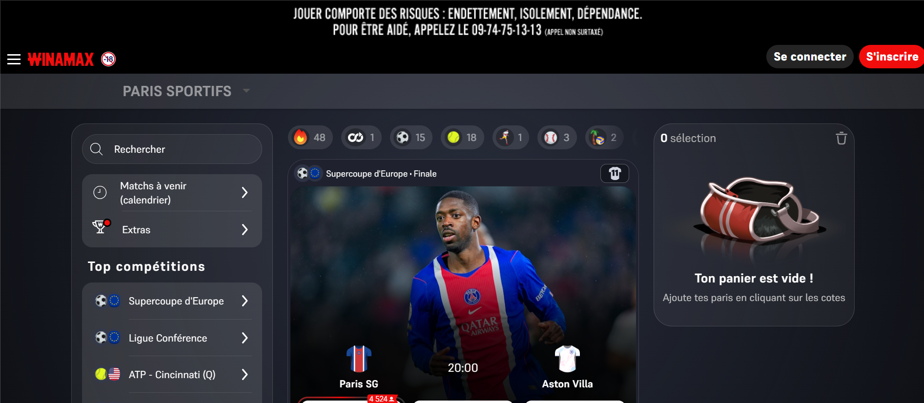 Winamax online sportsbook